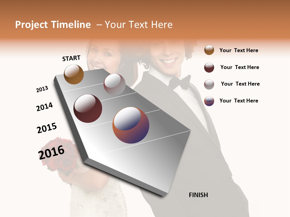 Groom Smiling Adorable PowerPoint Template
