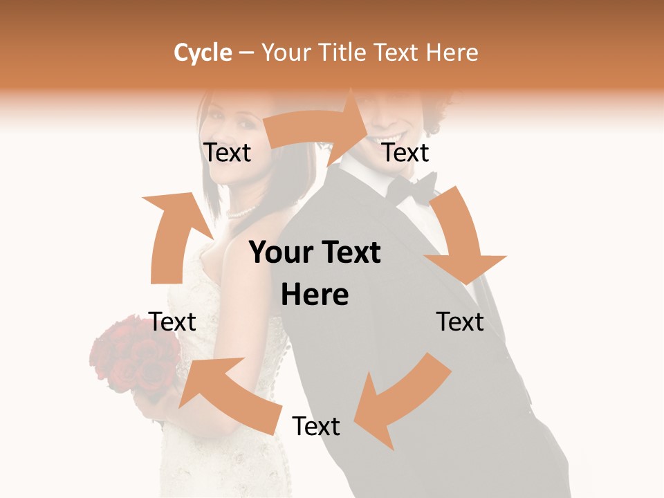 Groom Smiling Adorable PowerPoint Template