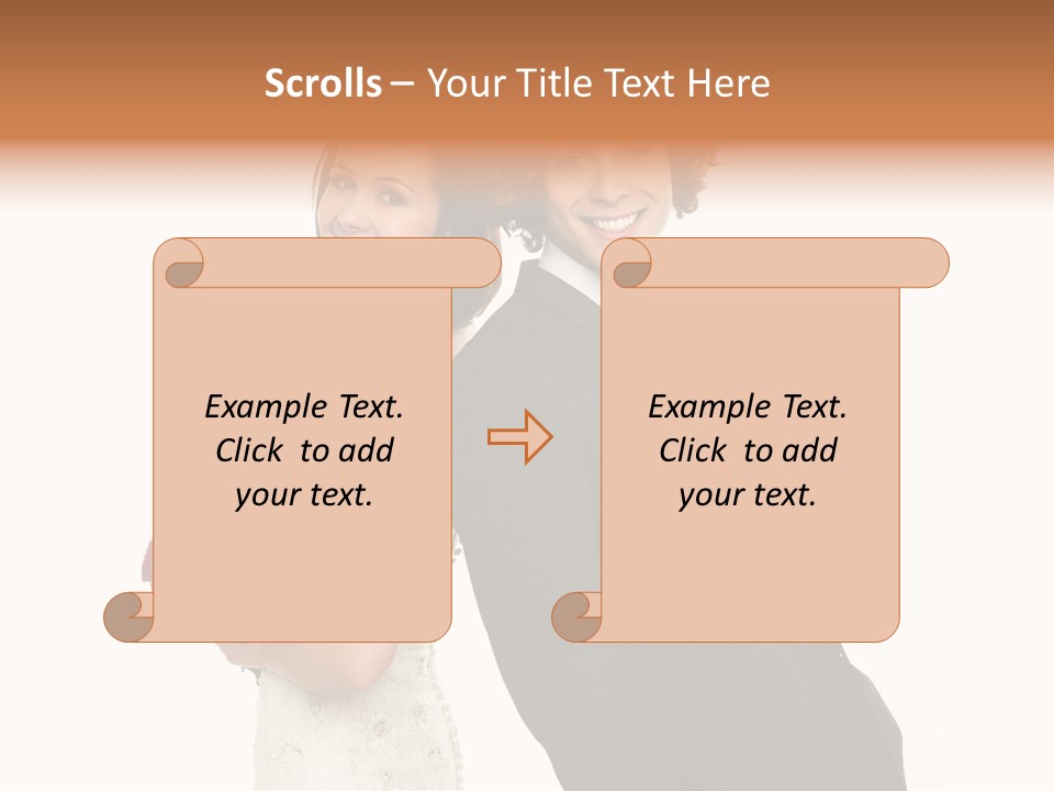 Groom Smiling Adorable PowerPoint Template