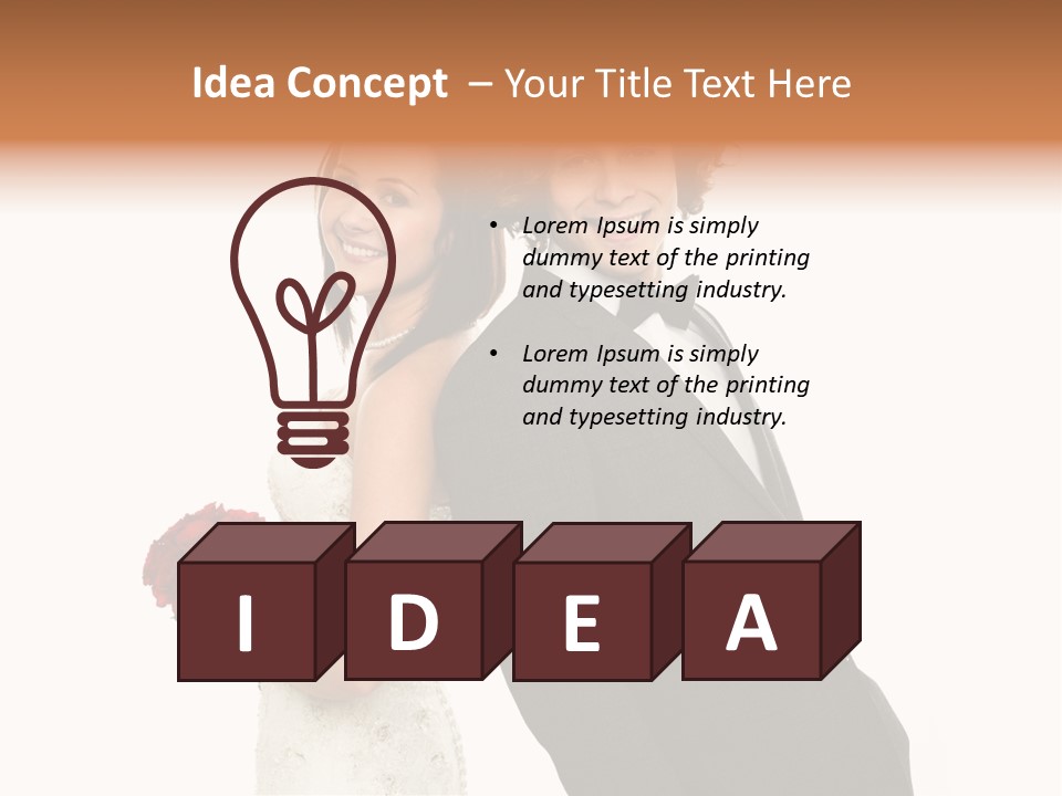 Groom Smiling Adorable PowerPoint Template