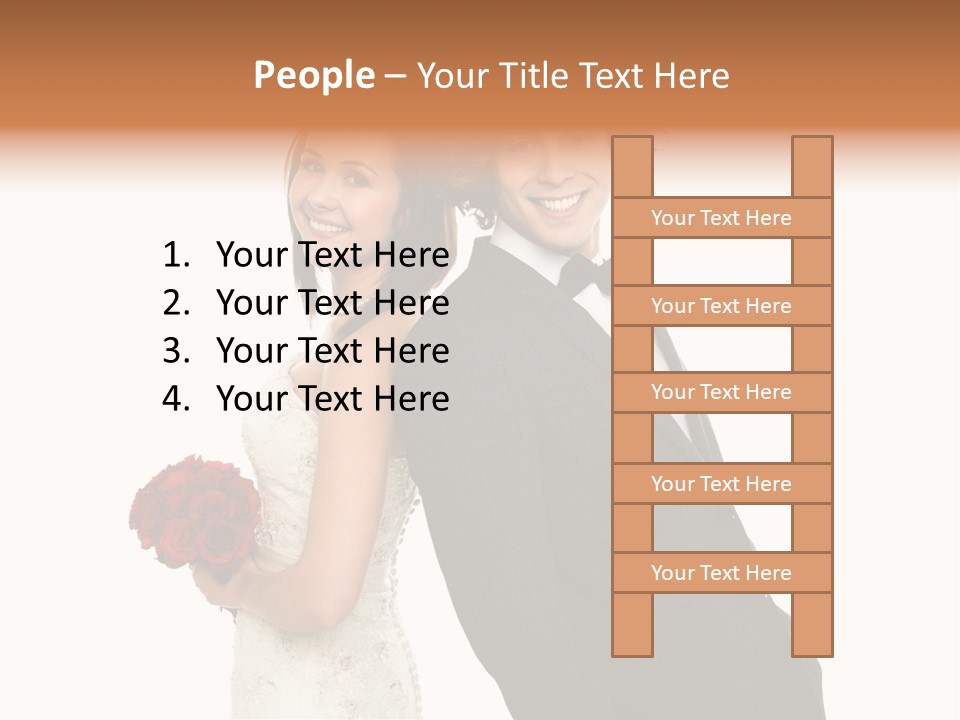 Groom Smiling Adorable PowerPoint Template
