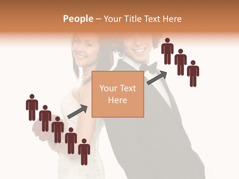 Groom Smiling Adorable PowerPoint Template