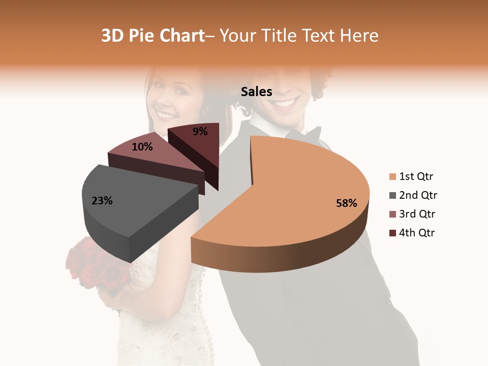 Groom Smiling Adorable PowerPoint Template