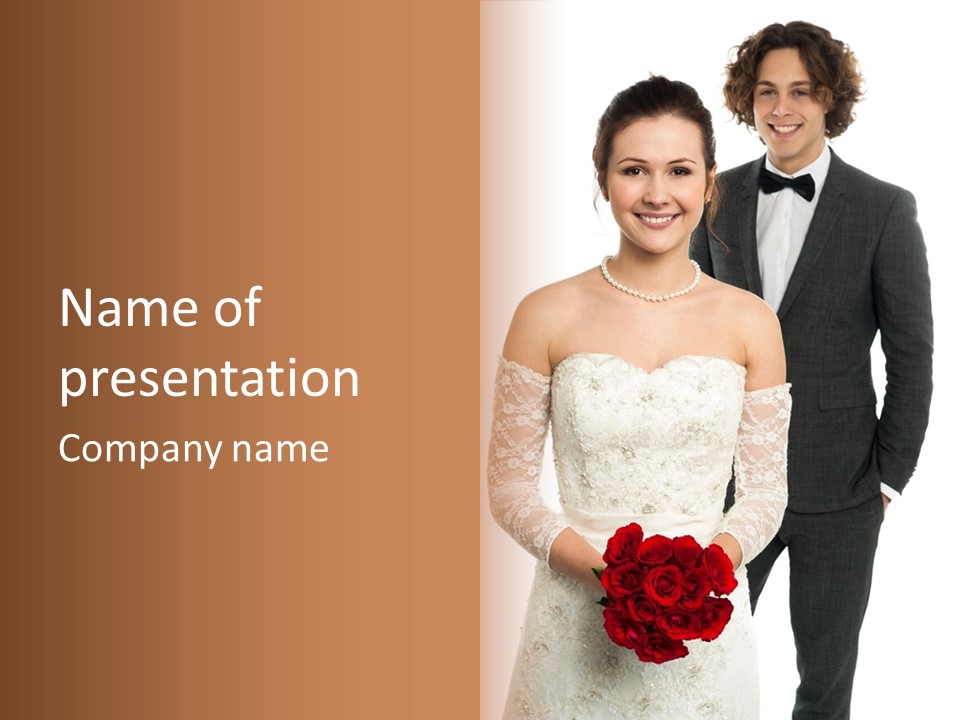 Woman Behind Attractive PowerPoint Template