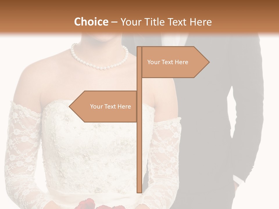 Woman Behind Attractive PowerPoint Template