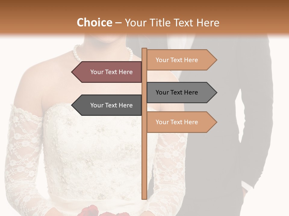 Woman Behind Attractive PowerPoint Template