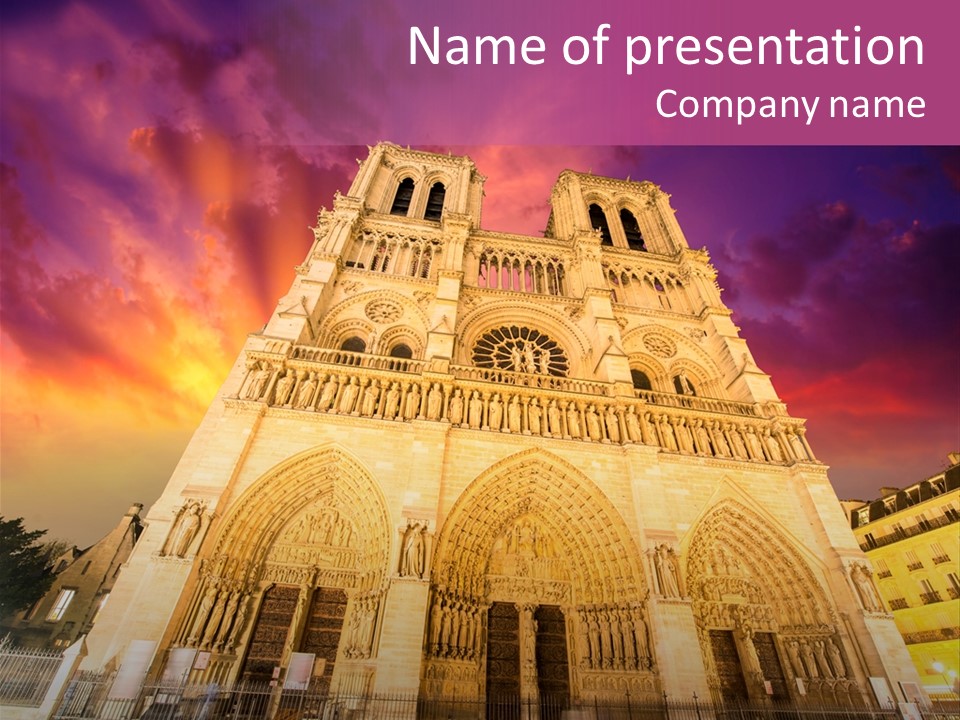 Daybreak Bell Tower Chandelier PowerPoint Template