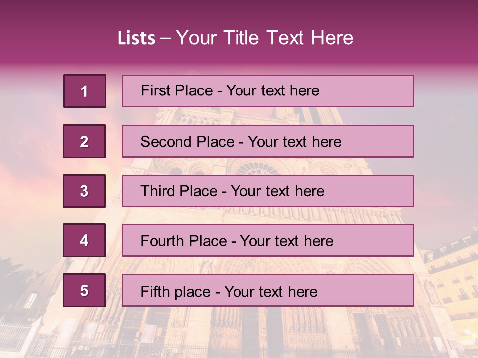 Daybreak Bell Tower Chandelier PowerPoint Template