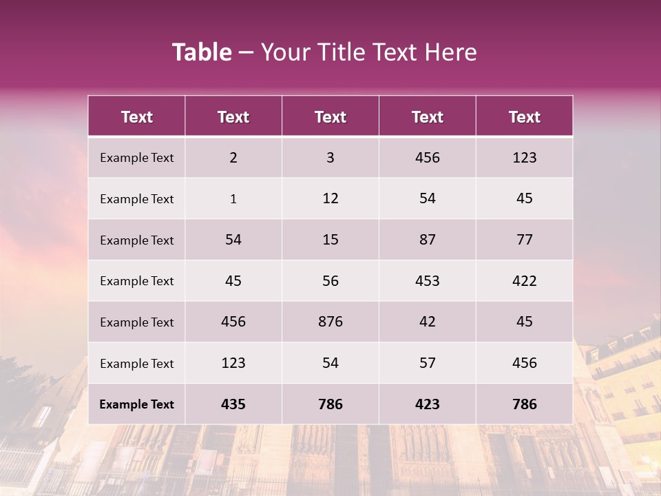 Daybreak Bell Tower Chandelier PowerPoint Template