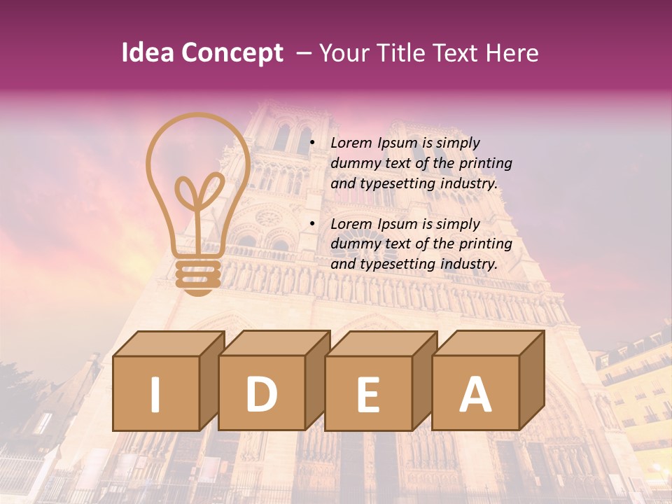 Daybreak Bell Tower Chandelier PowerPoint Template