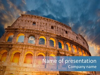 Twilight Sunset Building PowerPoint Template