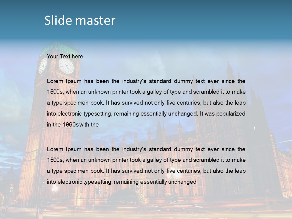 Palace Clock Ornate PowerPoint Template