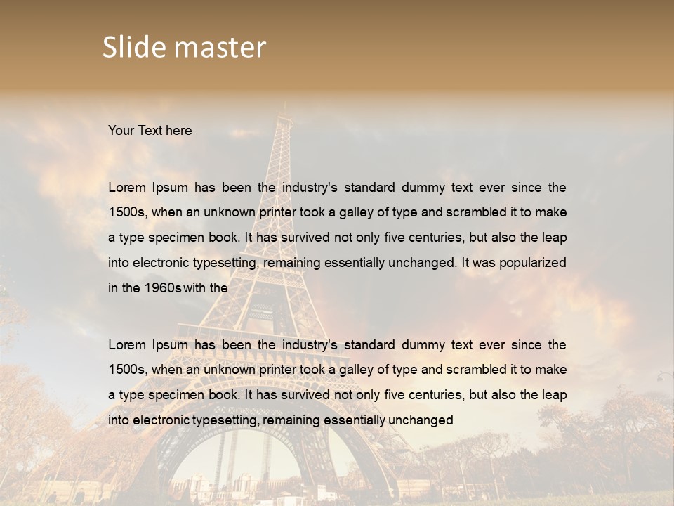 Grass Tower Wonder PowerPoint Template