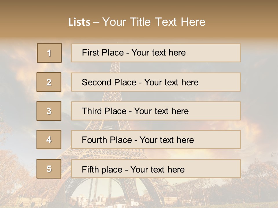 Grass Tower Wonder PowerPoint Template