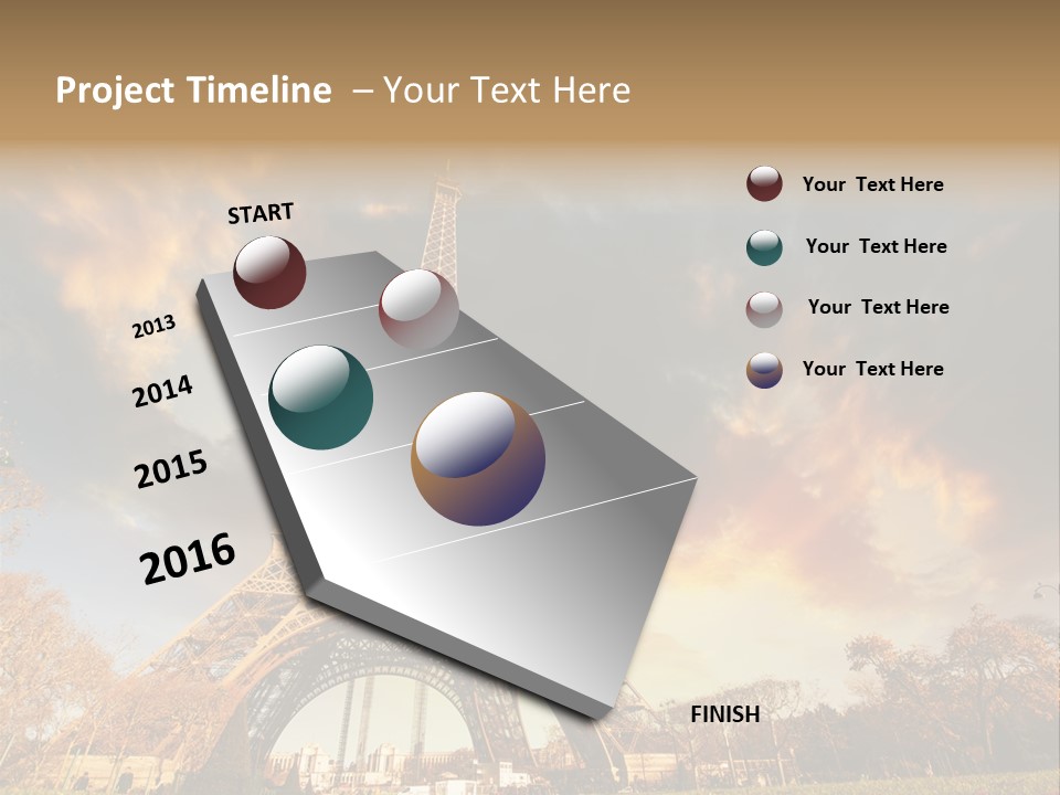 Grass Tower Wonder PowerPoint Template