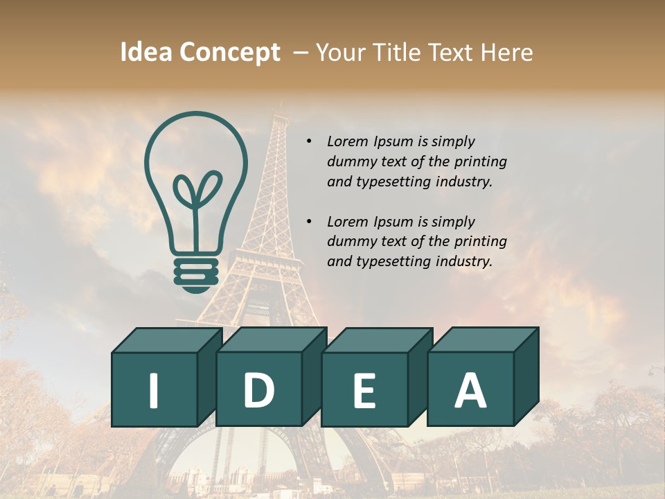 Grass Tower Wonder PowerPoint Template