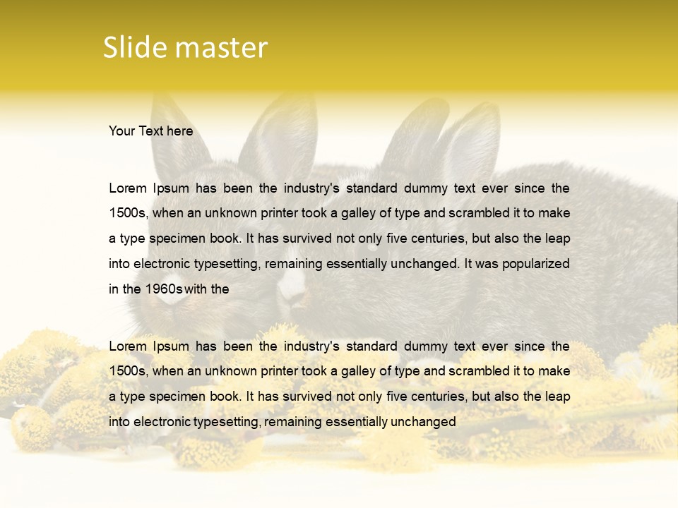 Two Branch Hare PowerPoint Template