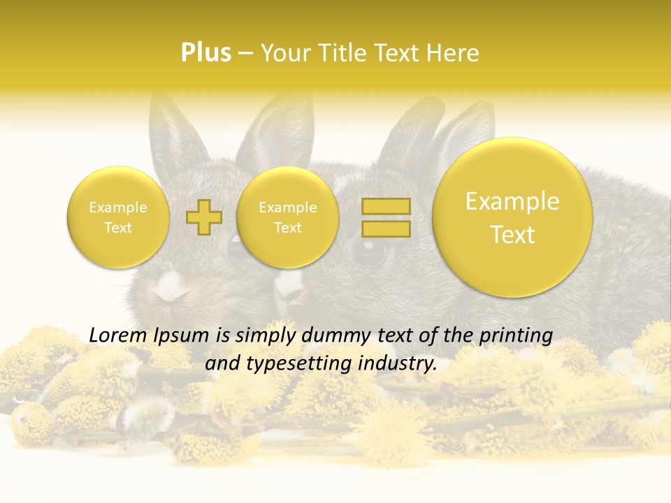 Two Branch Hare PowerPoint Template