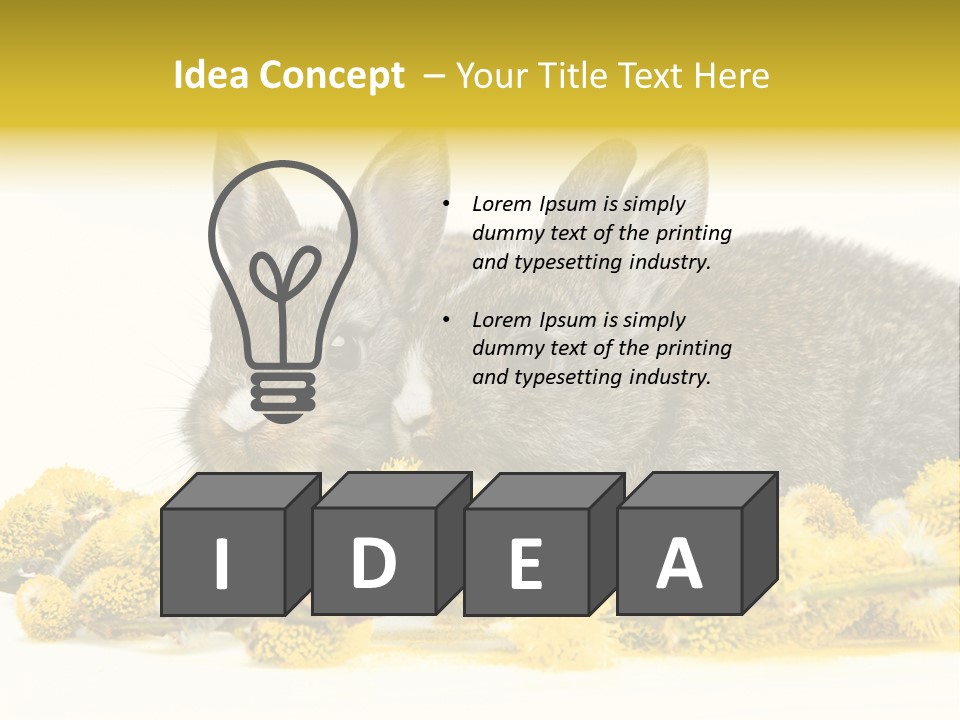 Two Branch Hare PowerPoint Template