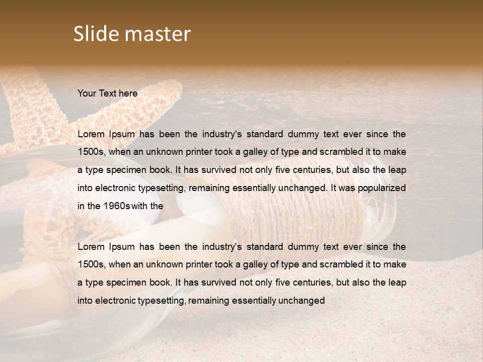 Macro Holidays Beach PowerPoint Template