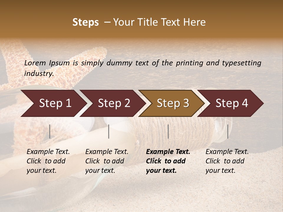 Macro Holidays Beach PowerPoint Template