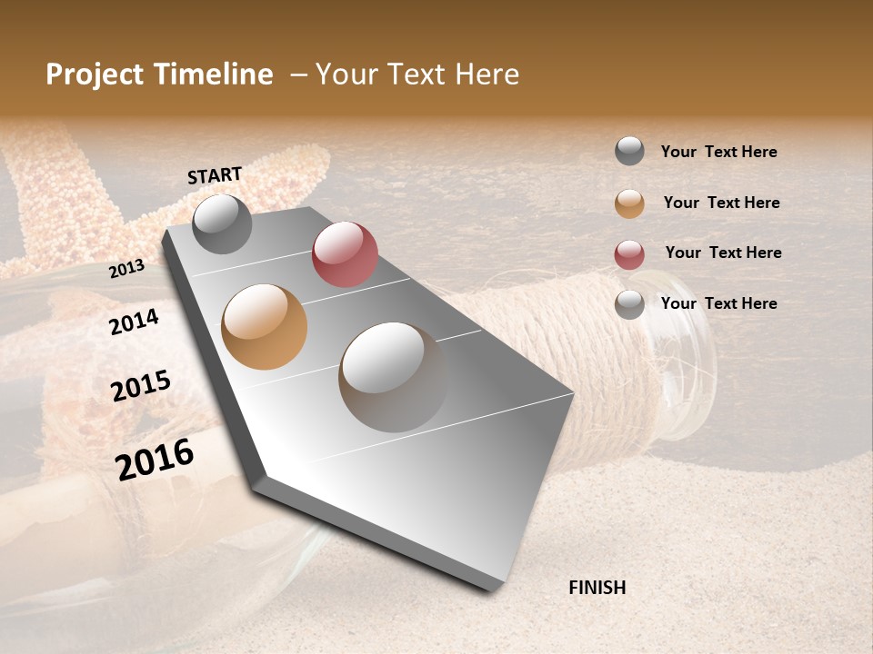 Macro Holidays Beach PowerPoint Template