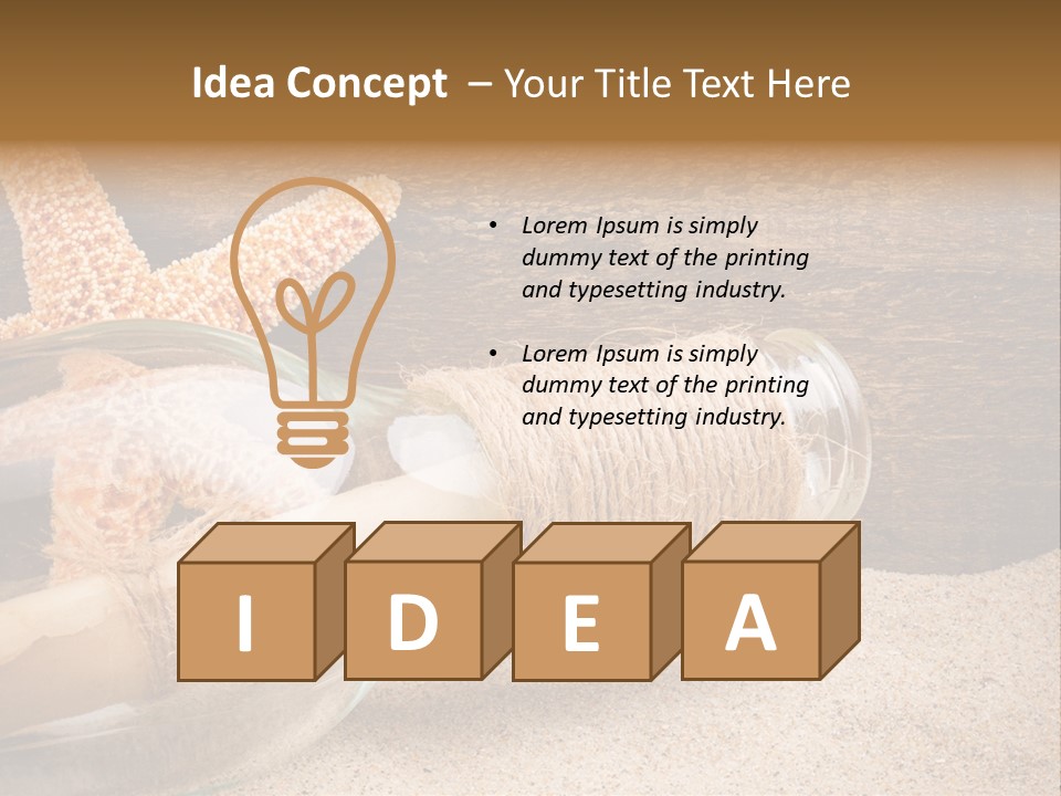 Macro Holidays Beach PowerPoint Template