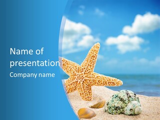 Sky Coastline Yellow PowerPoint Template