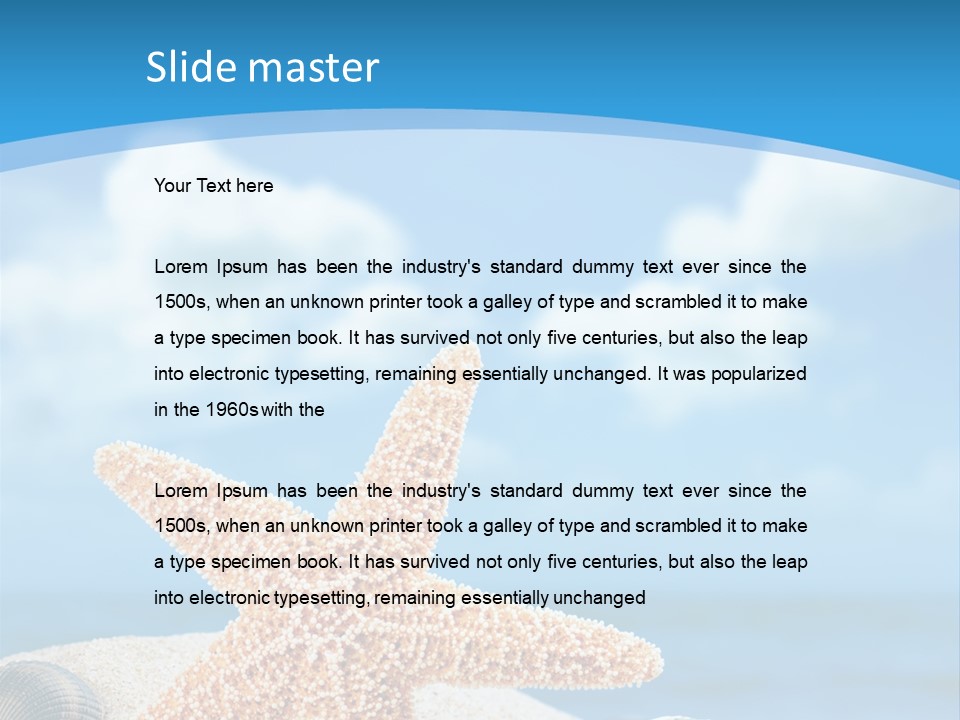 Sky Coastline Yellow PowerPoint Template