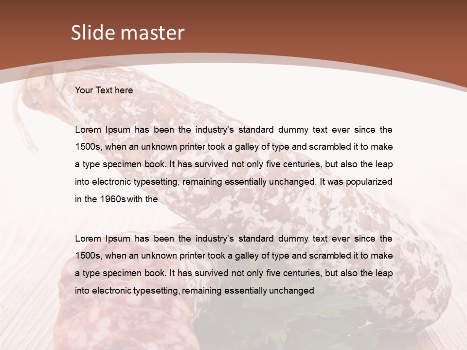 Pork Salami Appetizer PowerPoint Template