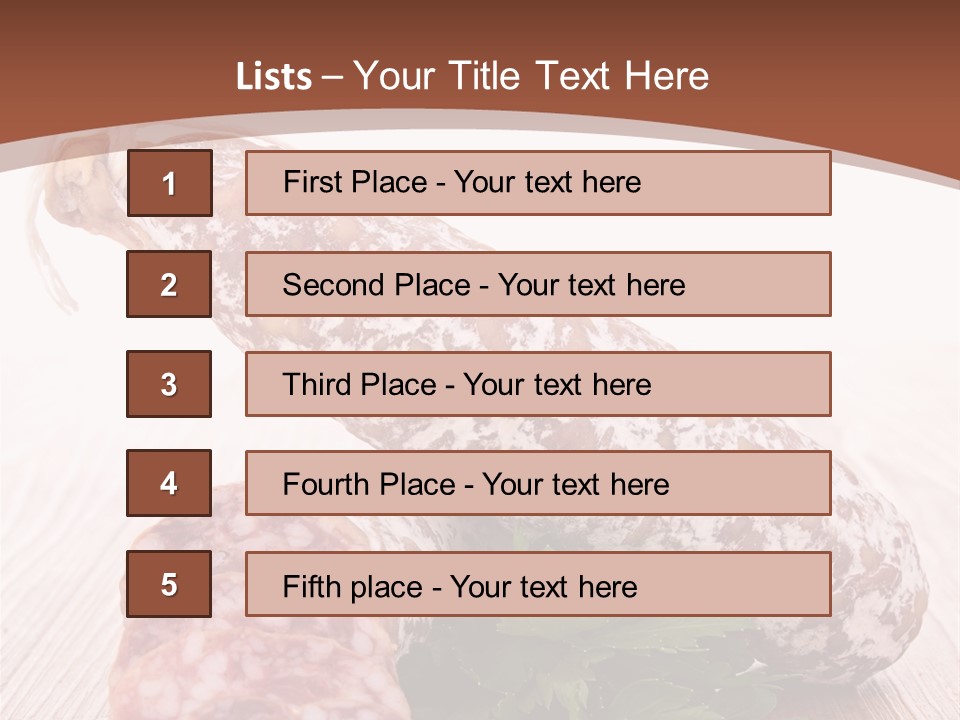 Pork Salami Appetizer PowerPoint Template