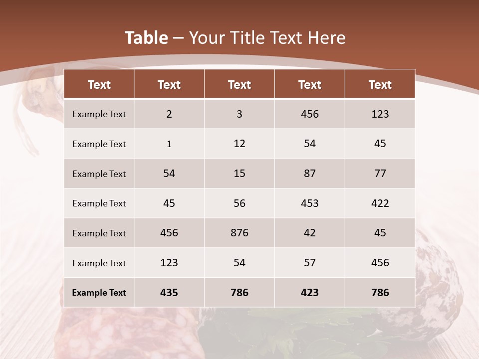 Pork Salami Appetizer PowerPoint Template