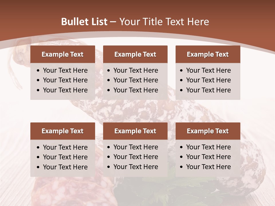 Pork Salami Appetizer PowerPoint Template