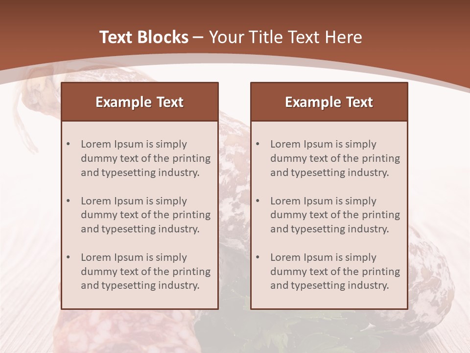 Pork Salami Appetizer PowerPoint Template