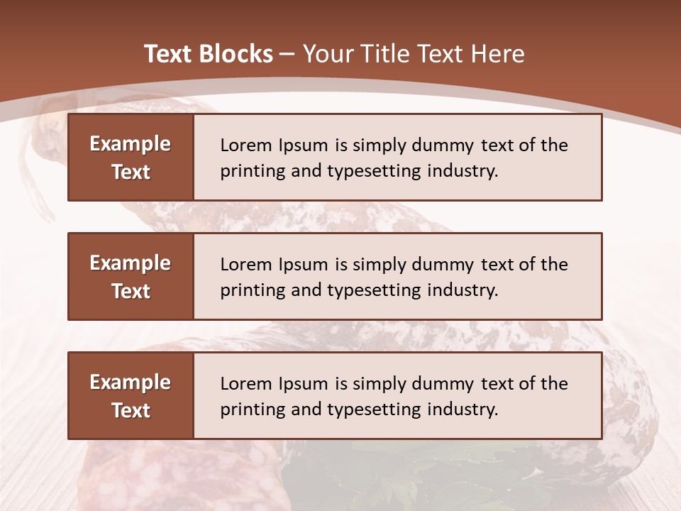 Pork Salami Appetizer PowerPoint Template