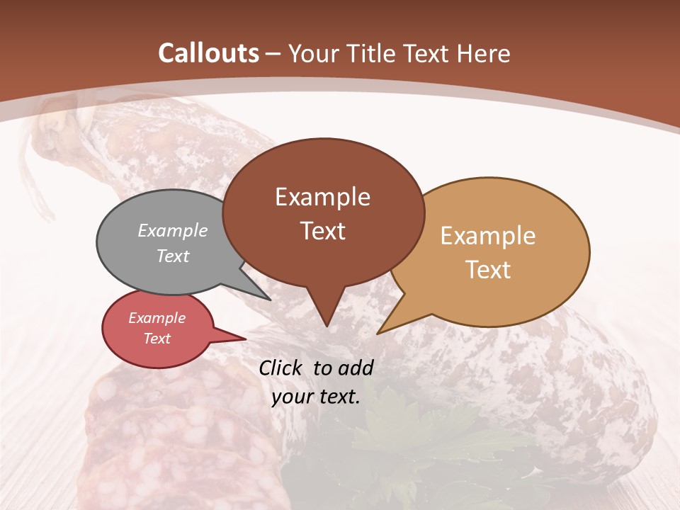 Pork Salami Appetizer PowerPoint Template