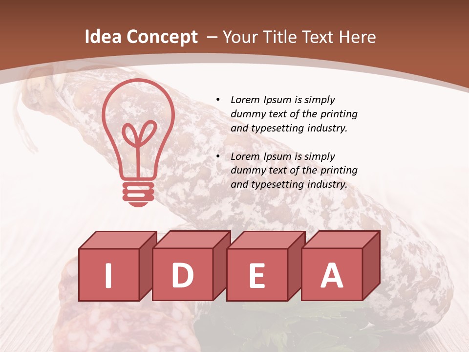 Pork Salami Appetizer PowerPoint Template