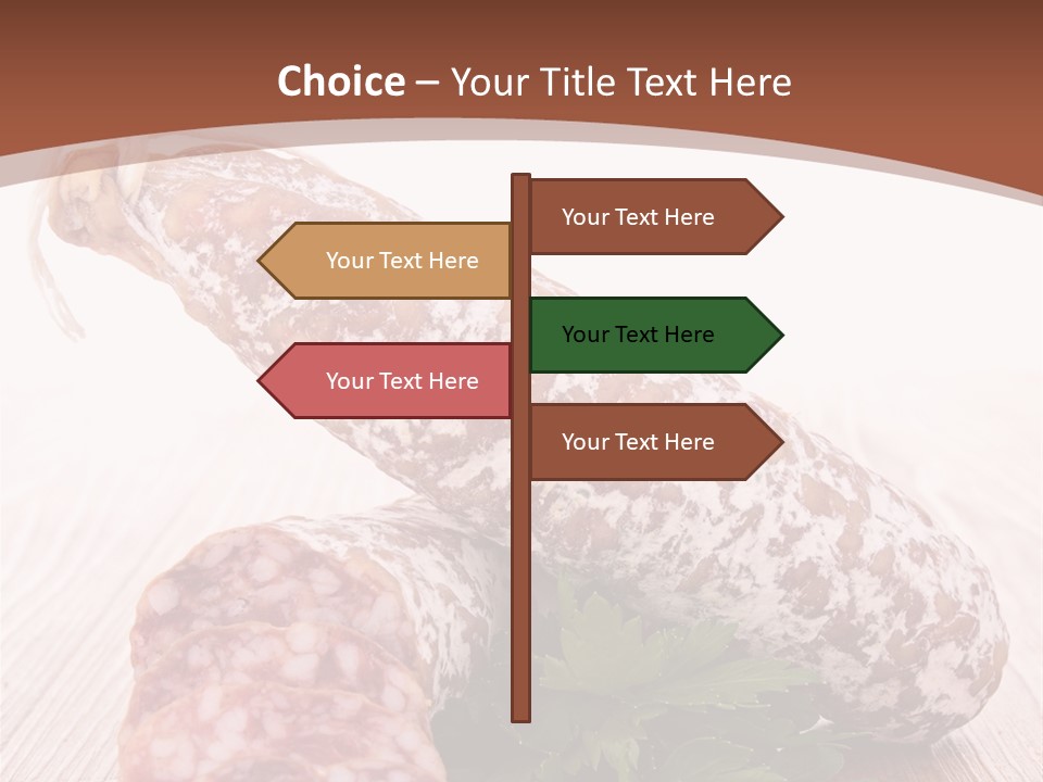 Pork Salami Appetizer PowerPoint Template