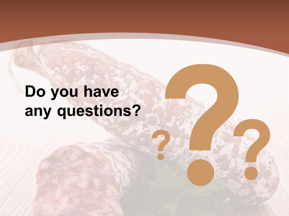 Pork Salami Appetizer PowerPoint Template