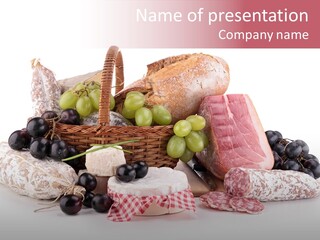 Delicatessen Baguette Wicker PowerPoint Template