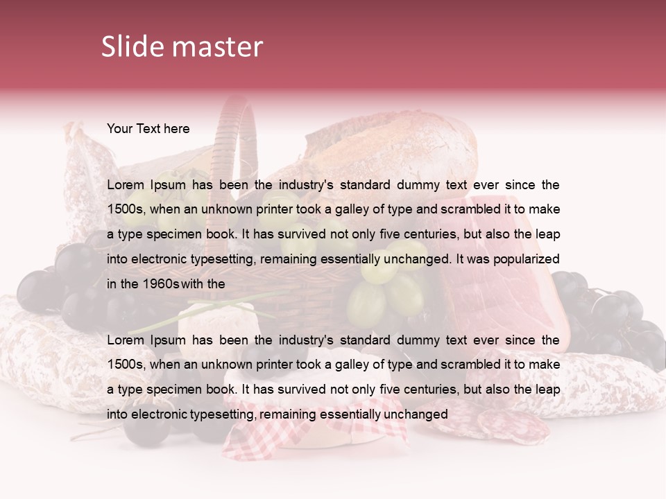 Delicatessen Baguette Wicker PowerPoint Template