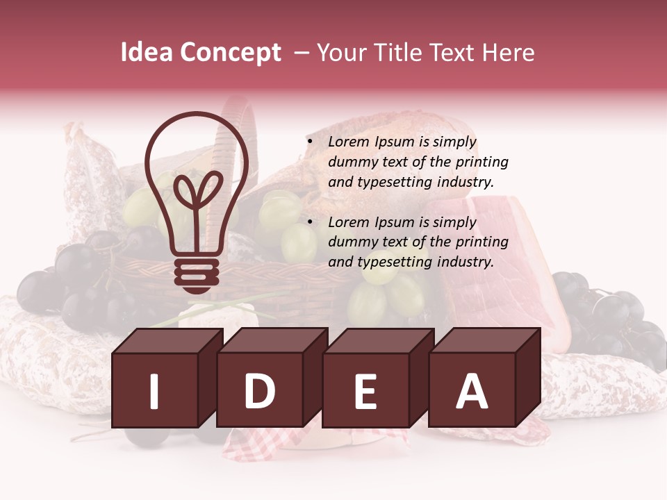 Delicatessen Baguette Wicker PowerPoint Template