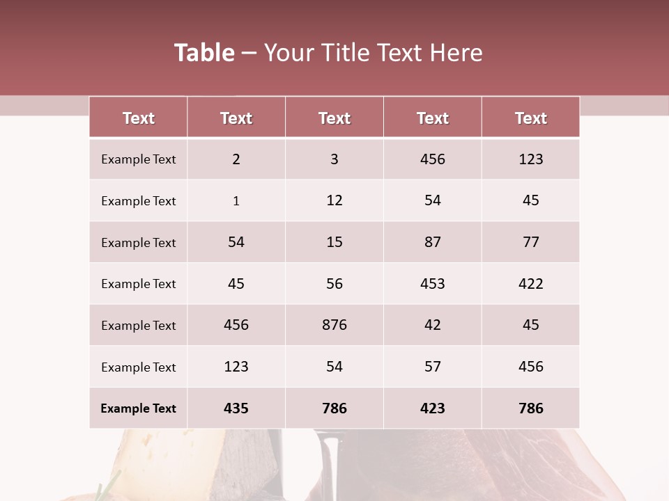 Snack Gastronomy Bacon PowerPoint Template