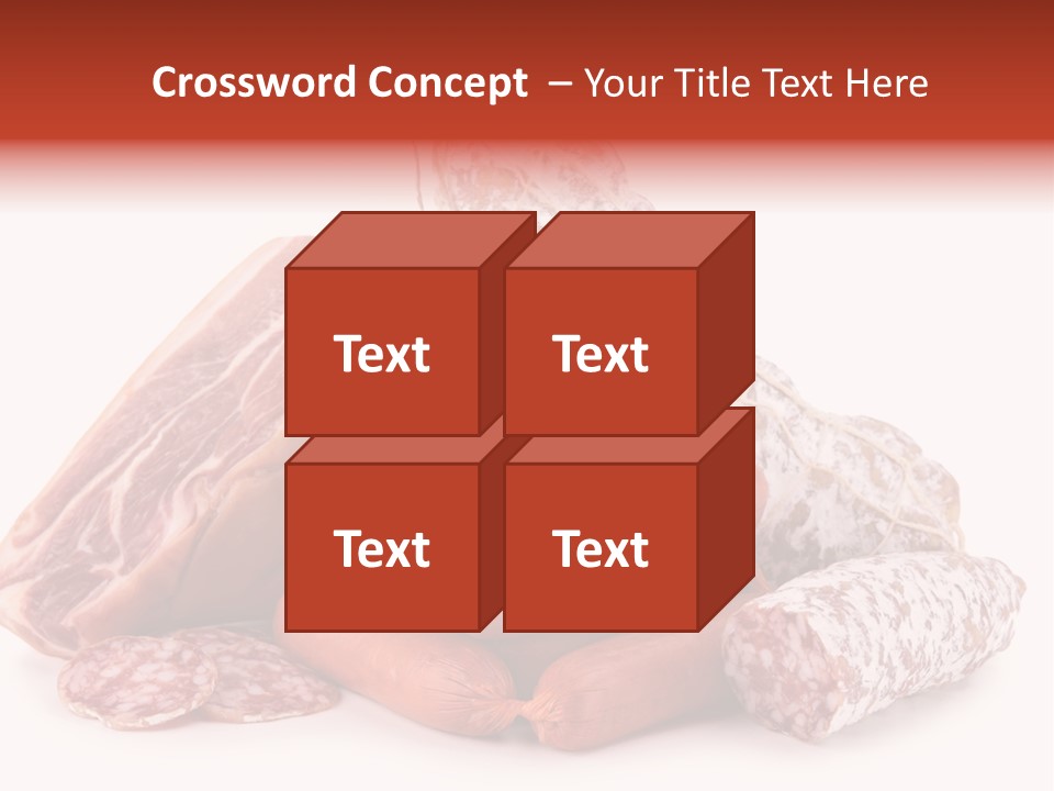 Piece Meat Isolated PowerPoint Template