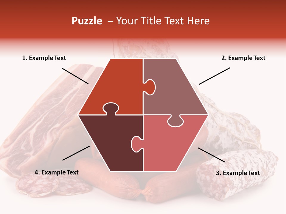 Piece Meat Isolated PowerPoint Template