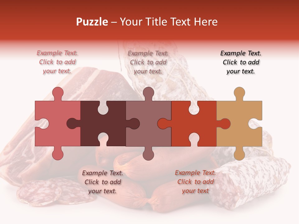 Piece Meat Isolated PowerPoint Template
