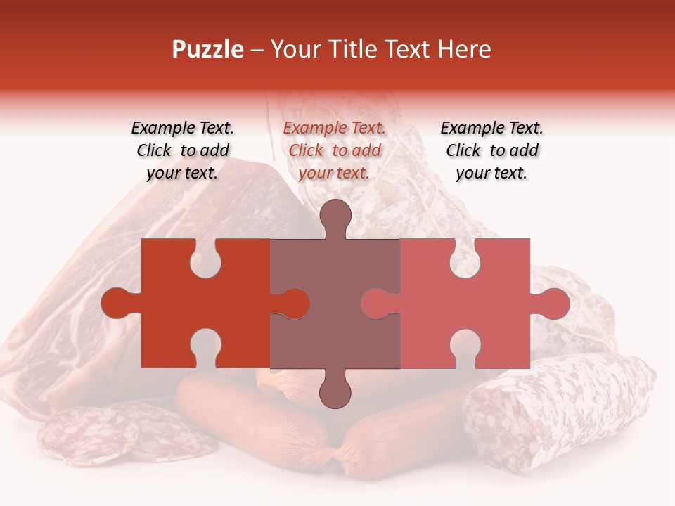 Piece Meat Isolated PowerPoint Template