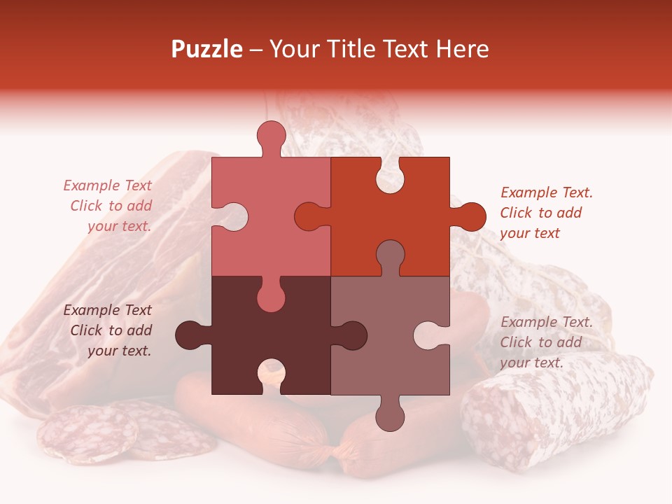 Piece Meat Isolated PowerPoint Template