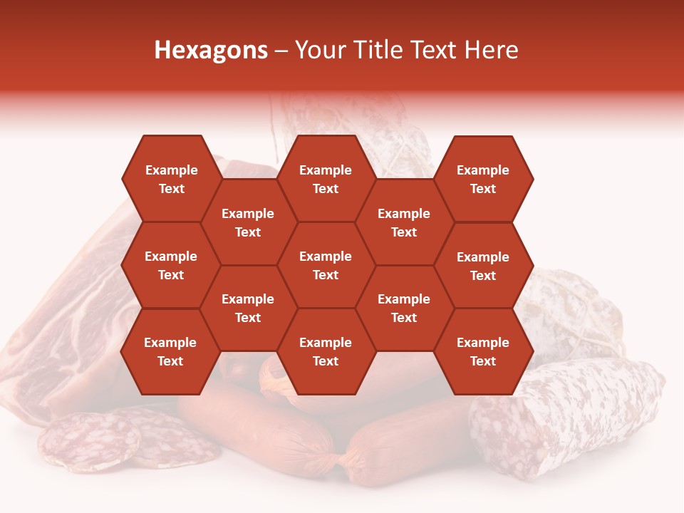Piece Meat Isolated PowerPoint Template