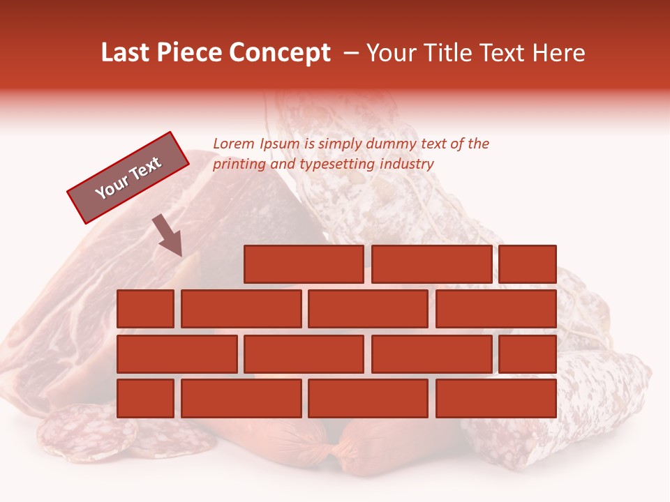 Piece Meat Isolated PowerPoint Template